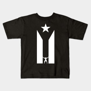 Puerto Rico Black Flag Shirt Resiste Boricua T shirt Kids T-Shirt